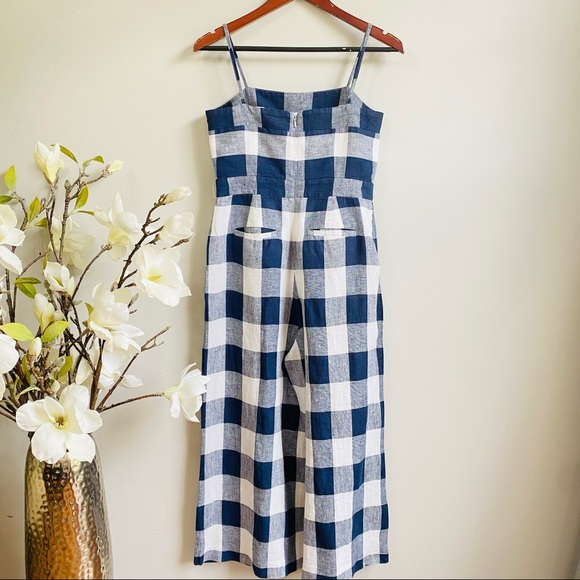 Jcrew large gingham prints jumpsuit - Picture 3 of 10